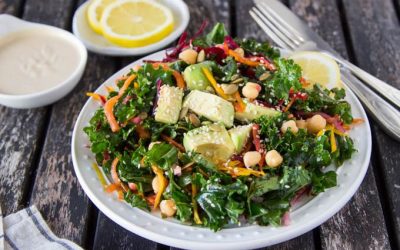 Arugula-Spinach Salad with Lemon-Caper-Dill Dressing